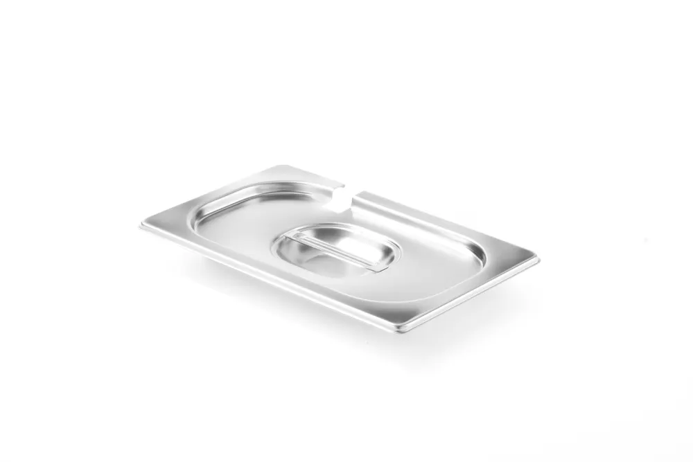 Lid for GN containers with spoon recess, HENDI, Profi Line, GN 1/4, 265x162mm