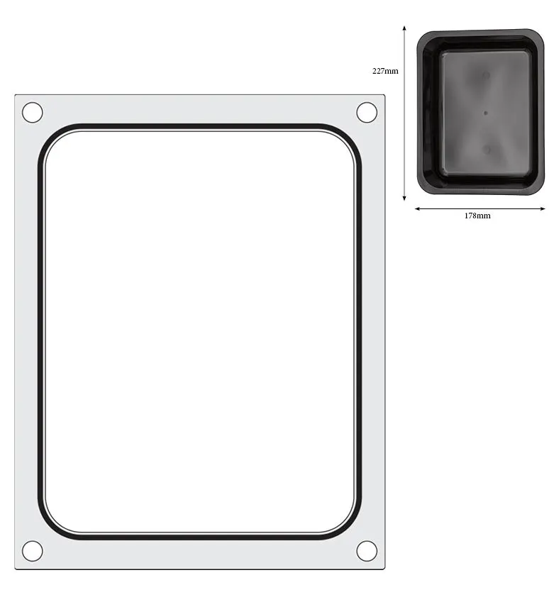 Vis Tray sealer matrix, HENDI, container 227x178 mm, bilde 3