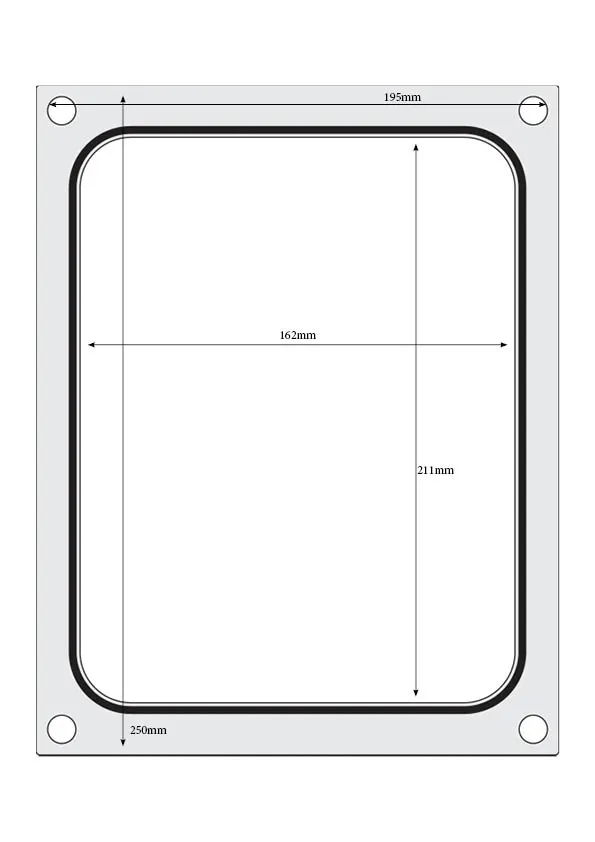 Vis Tray sealer matrix, HENDI, container 227x178 mm, bilde 2