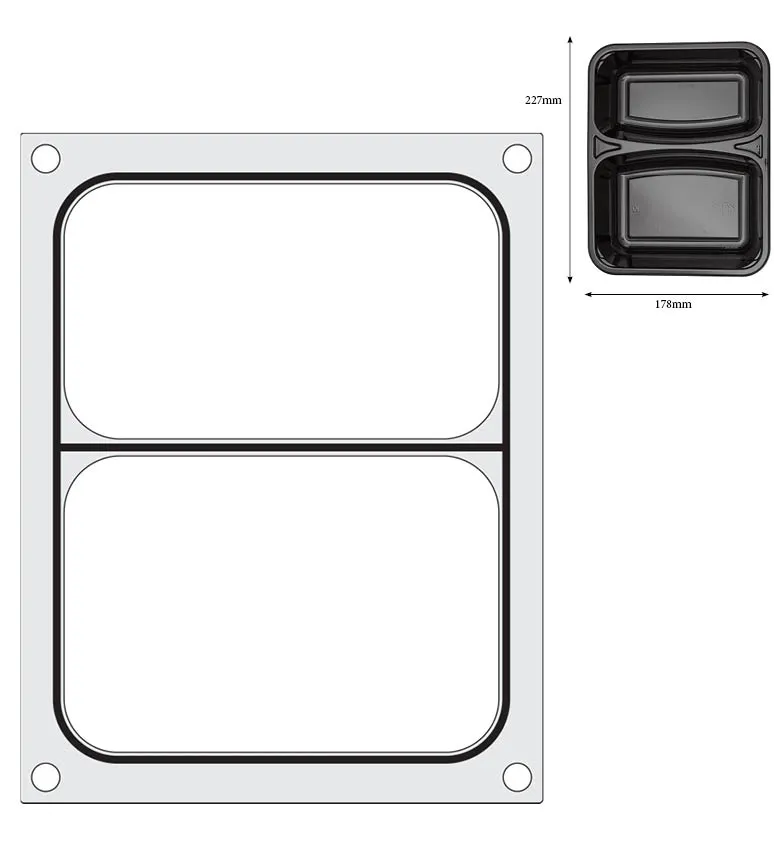 Vis Tray sealer matrix, HENDI, container 227x178 mm, bilde 5