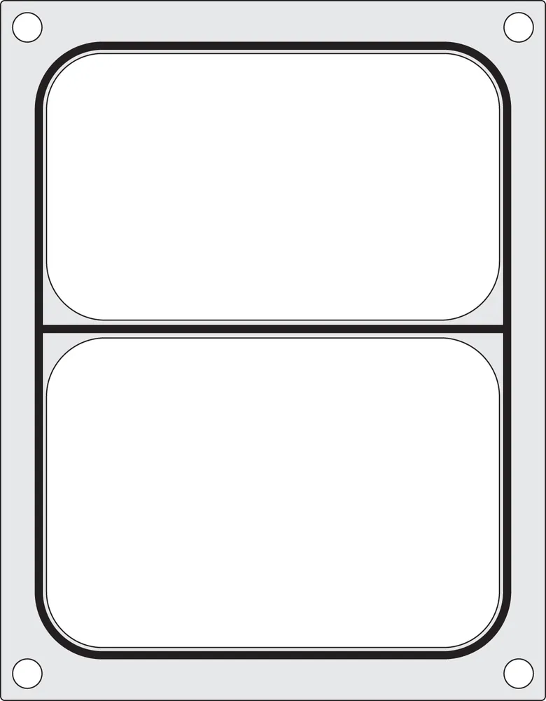Tray sealer matrix, HENDI, two-sectioned container 227x178 mm