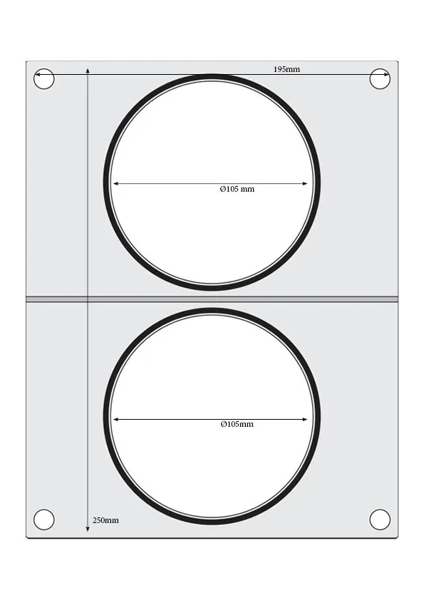 Vis Tray sealer matrix, HENDI, 2x soup container ø115 mm, bilde 2
