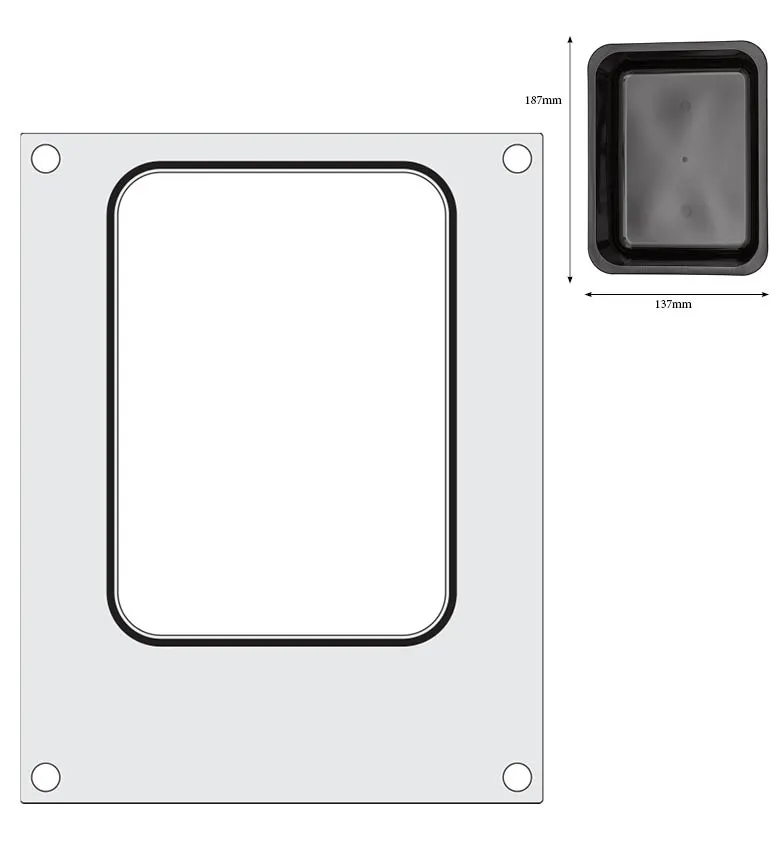 Vis Tray sealer matrix, HENDI, container 187x137 mm, bilde 3