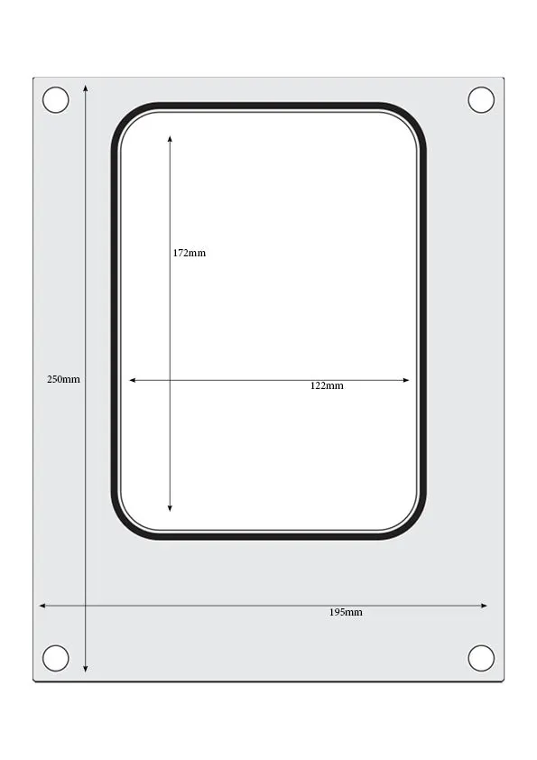 Vis Tray sealer matrix, HENDI, container 187x137 mm, bilde 2