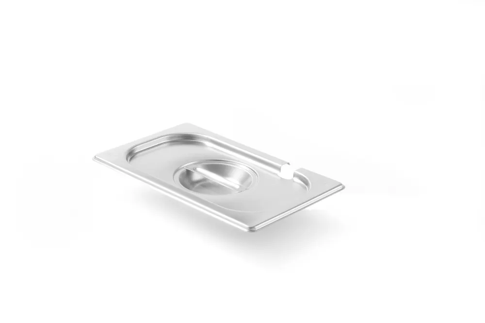 Lid for GN containers with ladle recess, HENDI, Kitchen Line, GN 1/4, 265x162mm