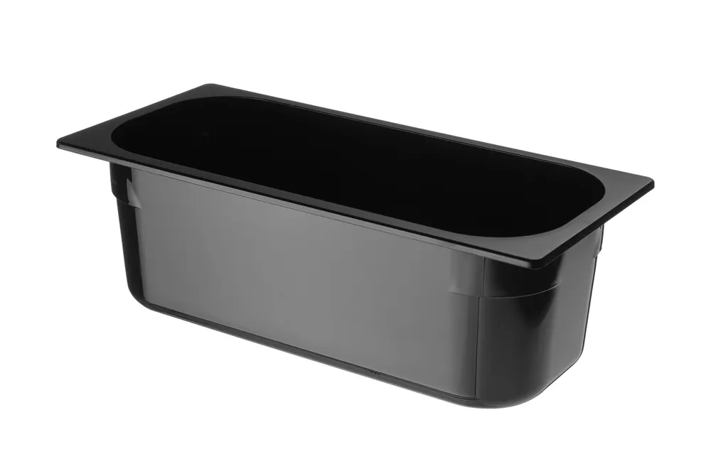 Polycarbonate ice cream container, HENDI, 5L, Black, 360x165x(H)120mm