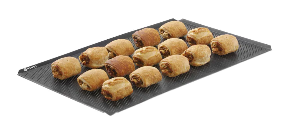 Vis Tray, perforated, non-stick, 4 rims, HENDI, Black, 600x400x(H)10mm, Rectangular, bilde 2