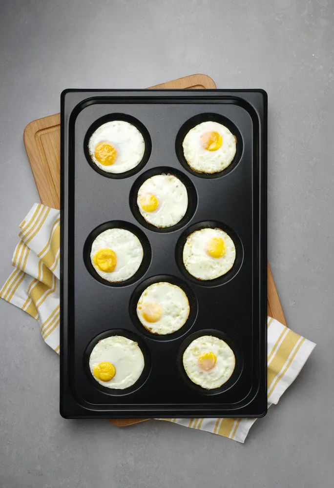 Vis Tray with non-stick coating CONVECTOMAT EGGPLATE, HENDI, GN 1/1, Black, 530x325x(H)26mm, bilde 4