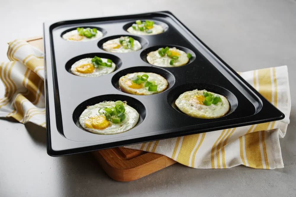 Vis Tray with non-stick coating CONVECTOMAT EGGPLATE, HENDI, GN 1/1, Black, 530x325x(H)26mm, bilde 6