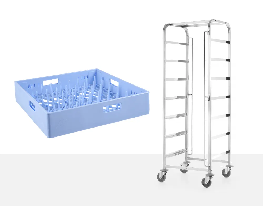 Vis Mobile trolley for dishwasher baskets - 7 x 500x500 mm, HENDI, 615x560x(H)1710mm, bilde 3