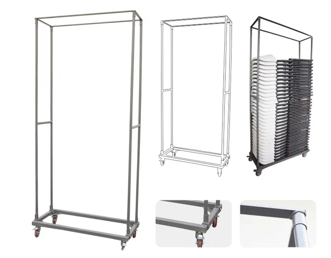 Vis Trolley for chairs, AmerBox, 1140x492x(H)1895mm, bilde 2