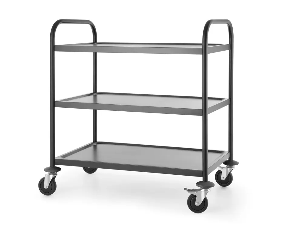 Vis Serving trolley matt black, HENDI, 905x585x(H)945mm, bilde 2