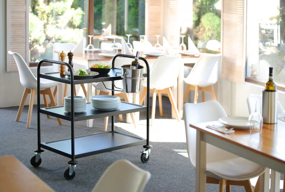 Vis Serving trolley matt black, HENDI, 905x585x(H)945mm, bilde 5