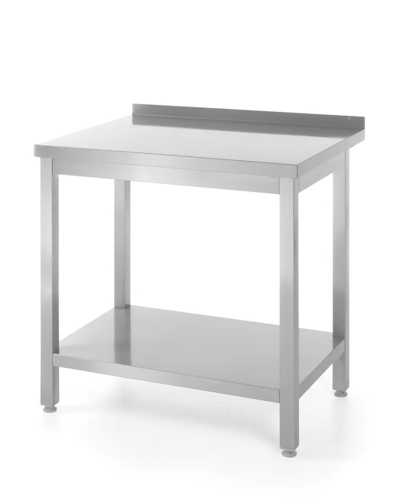 Wall table with shelf – bolted, depth 600 mm, HENDI, Profi Line, 800x600x(H)850mm