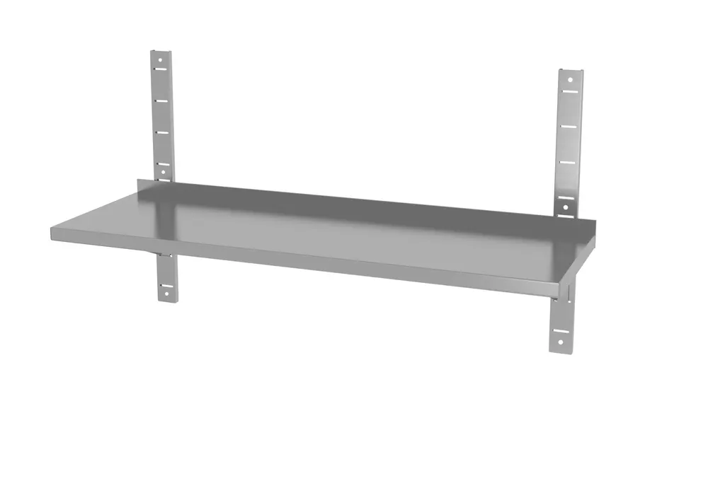 Wall shelf adjustable, single, with 2 brackets, HENDI, 1400x300x(H)600mm
