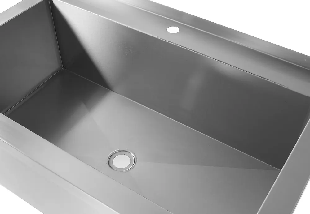 Vis Table with single wash trough – welded, HENDI, Profi Line, 1000x600x(H)850mm, bilde 2