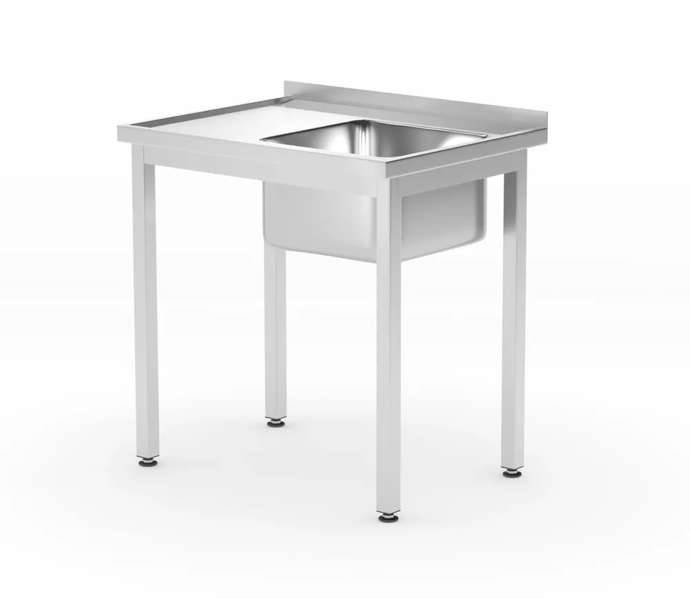 Vis Sink table with shelf – bolted, depth 600 mm, HENDI, Profi Line, Centered, 600x600x(H)850mm, bilde 3