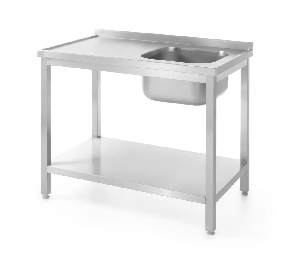 Vis Sink table with shelf – bolted, depth 600 mm, HENDI, Profi Line, Centered, 600x600x(H)850mm, bilde 4