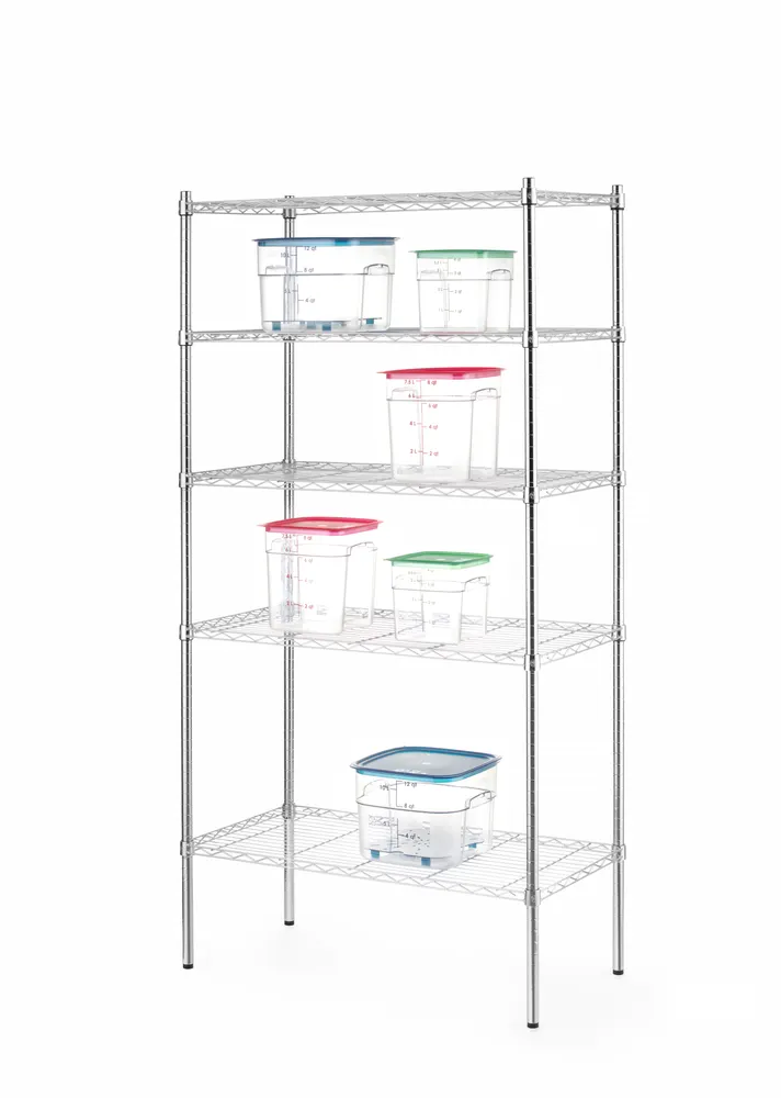 Vis Storage rack with 5 shelves, HENDI, Chrome, 910x455x(H)1830mm, bilde 8