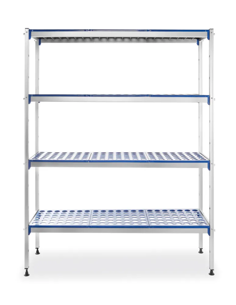Storage rack, aluminium, HENDI, 1280x405x(H)1685mm