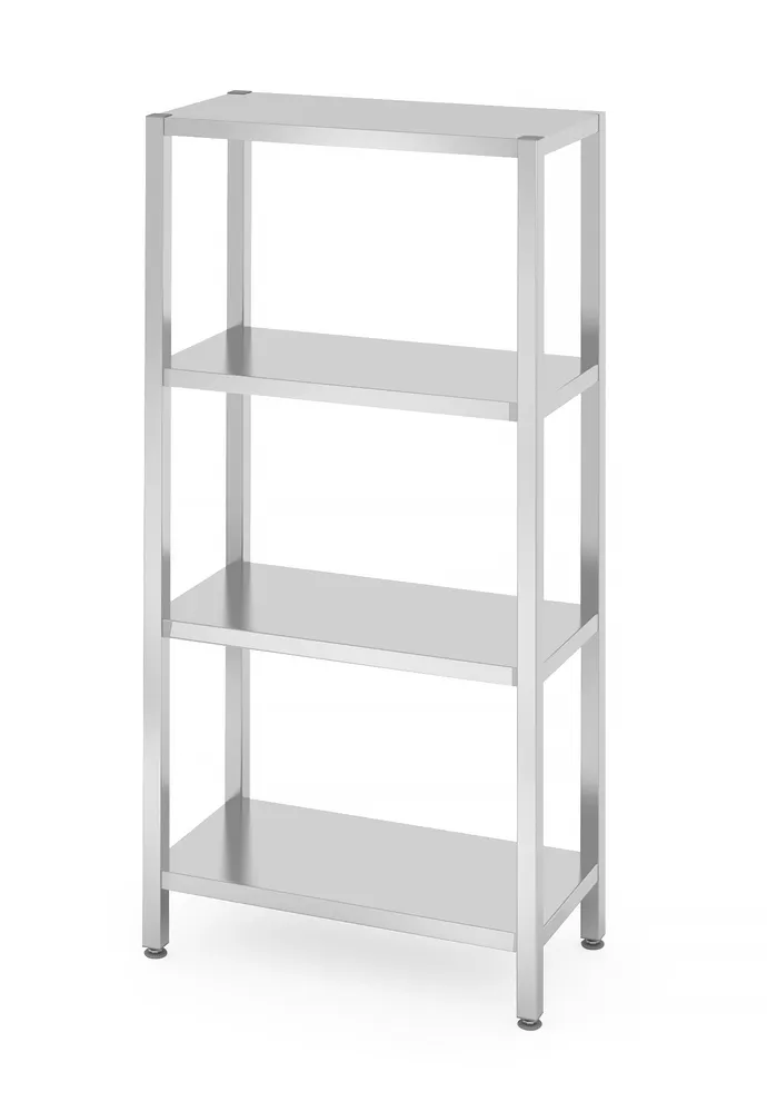 Storage rack with 4 full shelves – bolted, HENDI, Kitchen Line, 800x400x(H)1800mm