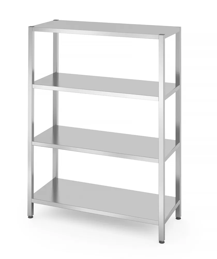 Storage rack with 4 full shelves – bolted, HENDI, Kitchen Line, 1200x500x(H)1800mm