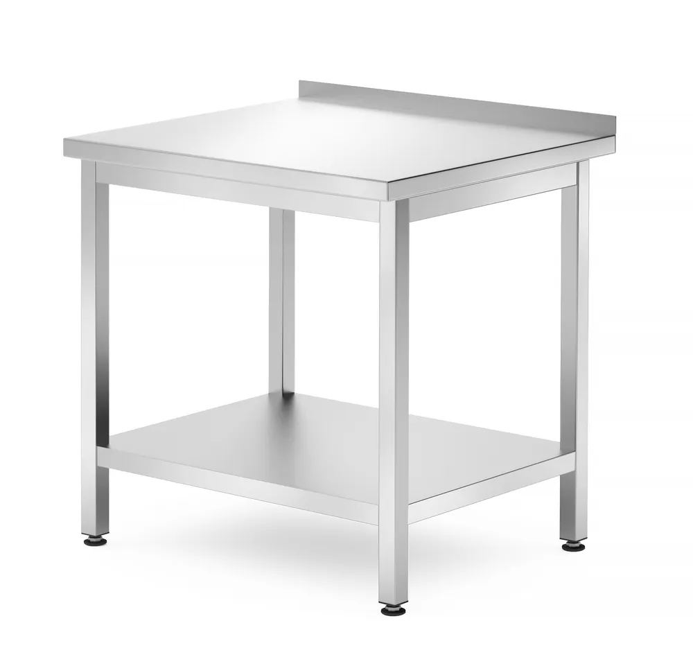 Wall table with a shelf – bolted, depth 700 mm, HENDI, Profi Line, 800x700x(H)850mm