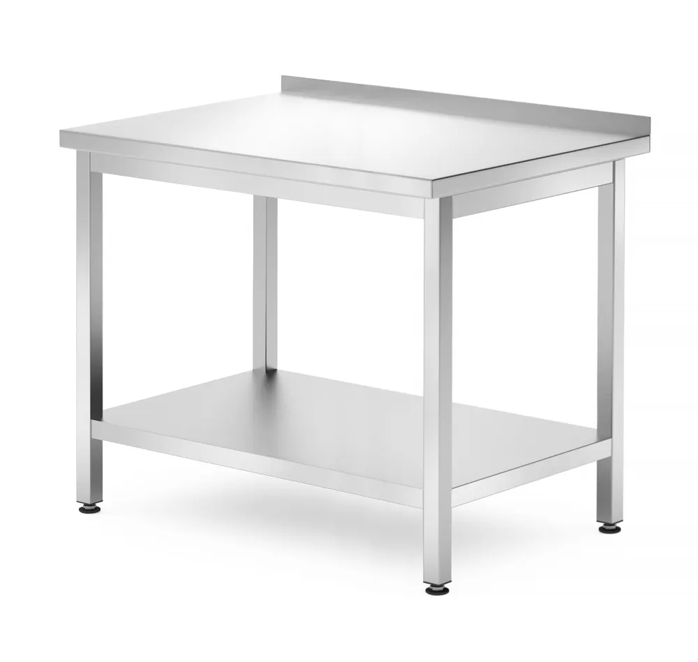 Wall table with a shelf – bolted, depth 700 mm, HENDI, Profi Line, 1000x700x(H)850mm