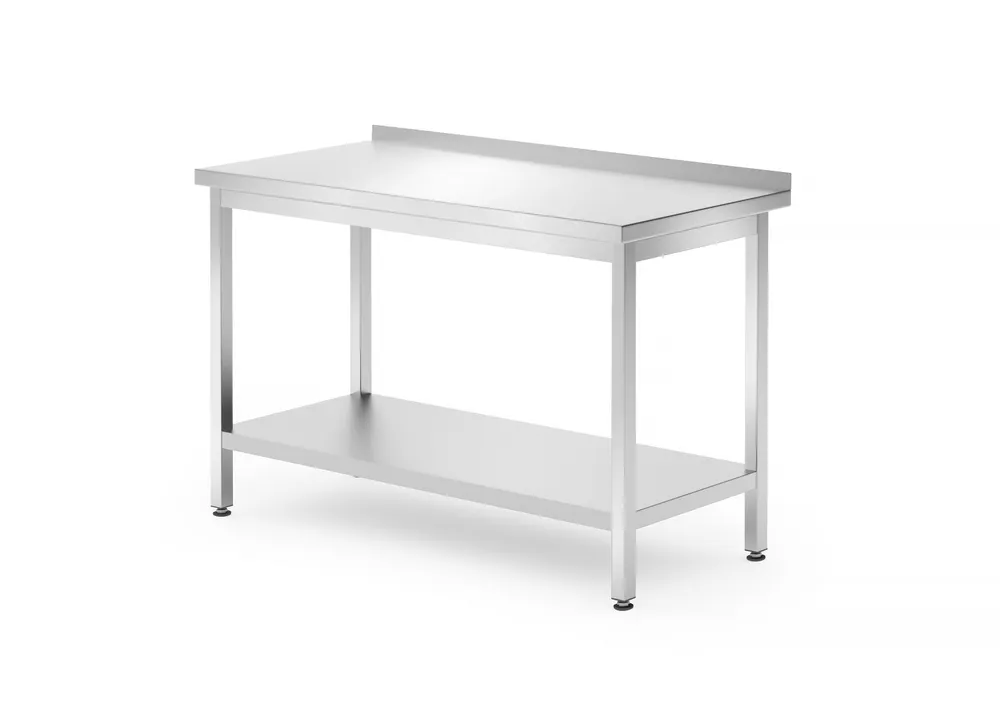 Wall table with a shelf – bolted, depth 700 mm, HENDI, Profi Line, 1200x700x(H)850mm