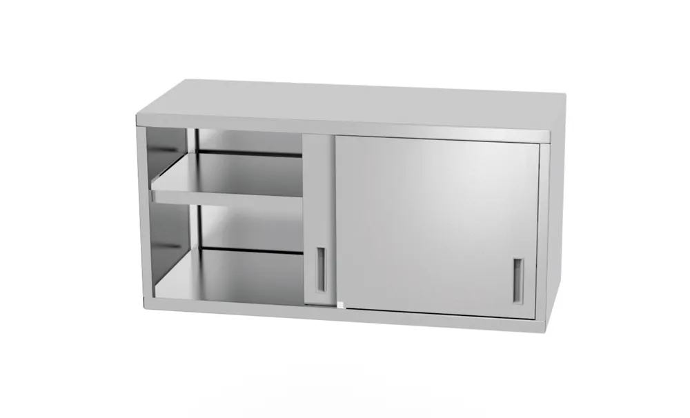 Wall mounted cabinet – welded, with sliding doors, HENDI, Profi Line, 1000x300x(H)600mm