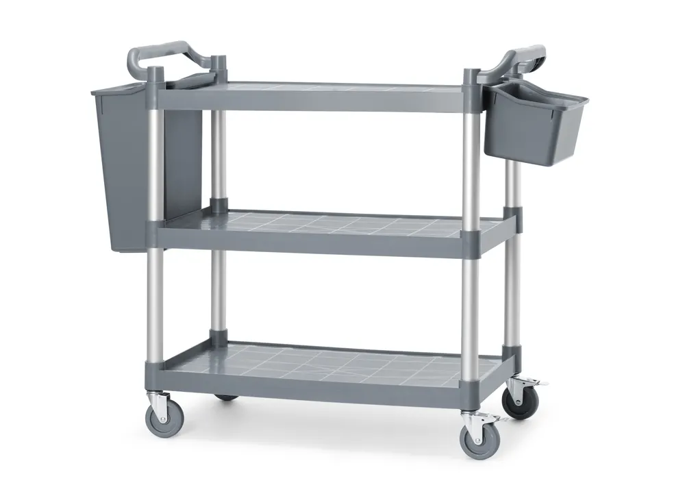 Vis 3-shelf polypropylene service cart, large, AmerBox, 1010x500x(H)960mm, bilde 4