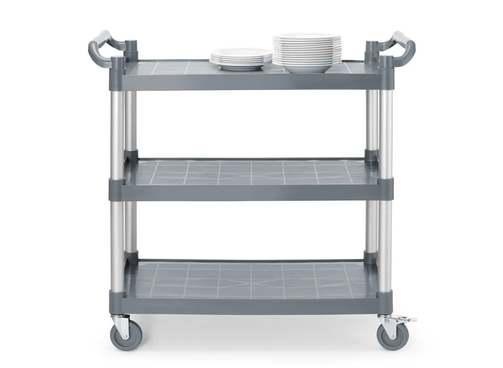 Vis 3-shelf polypropylene service cart, large, AmerBox, 1010x500x(H)960mm, bilde 5