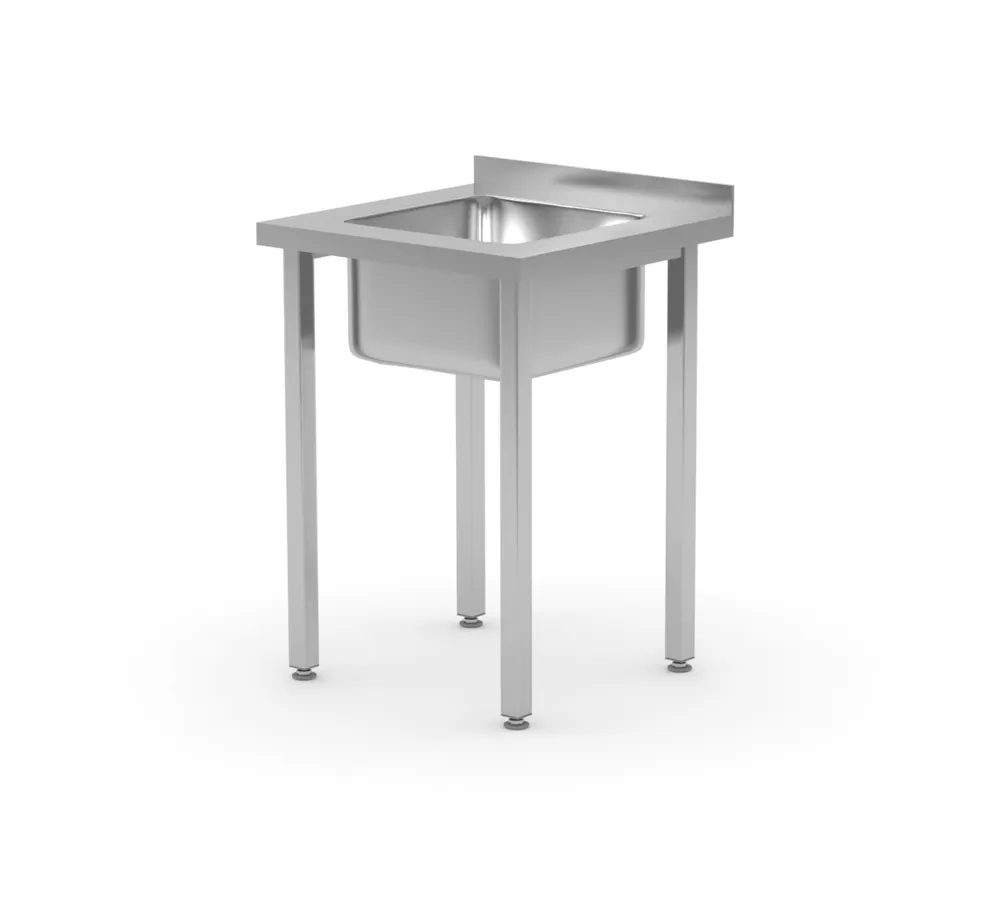 Vis Sink table, bolted, HENDI, Kitchen Line, sink bowl on the left side, 1000x600x(H)850mm, bilde 4