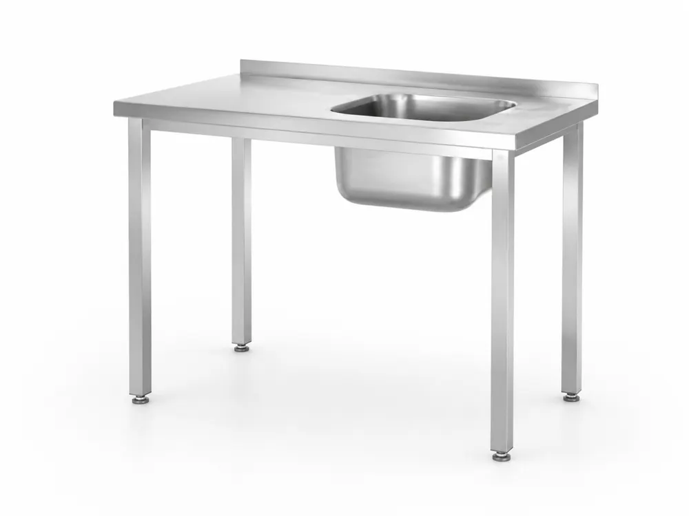 Vis Sink table, bolted, HENDI, Kitchen Line, sink bowl on the left side, 1000x600x(H)850mm, bilde 3