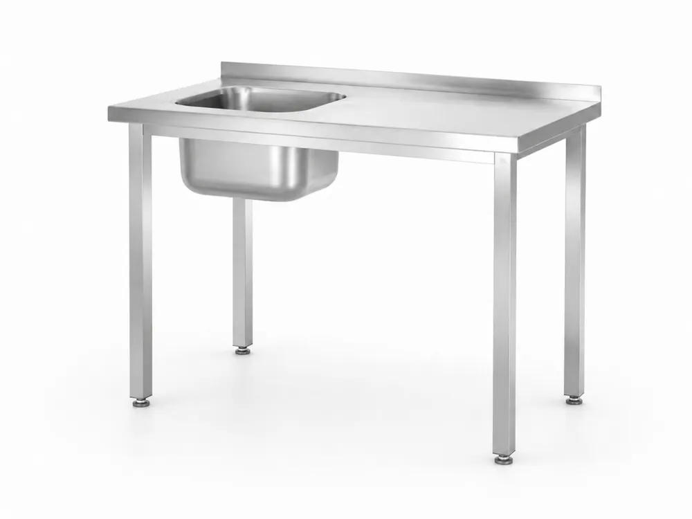 Sink table, bolted, HENDI, Kitchen Line, sink bowl on the left side, 1000x600x(H)850mm
