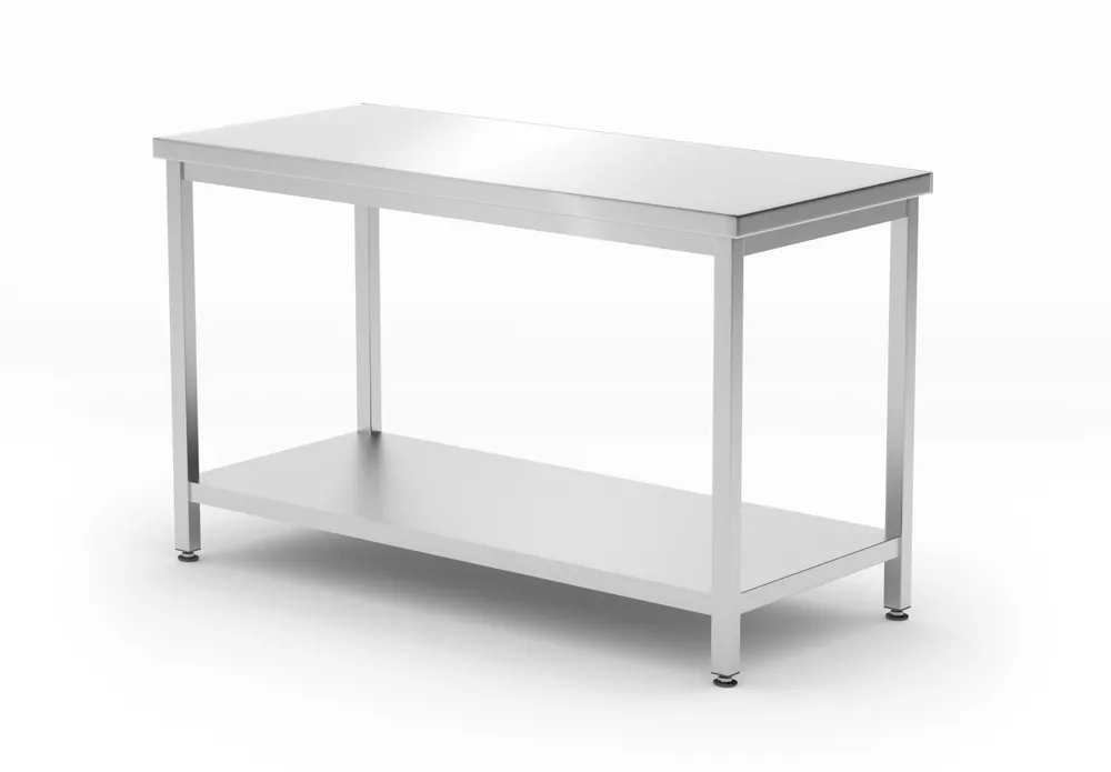 Vis Central table with shelf – bolted, depth 600 mm, HENDI, Kitchen Line, 800x600x(H)850mm, bilde 3