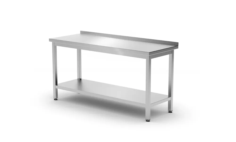 Vis Wall table with shelf – bolted, depth 600 mm, HENDI, Kitchen Line, 800x600x(H)850mm, bilde 2