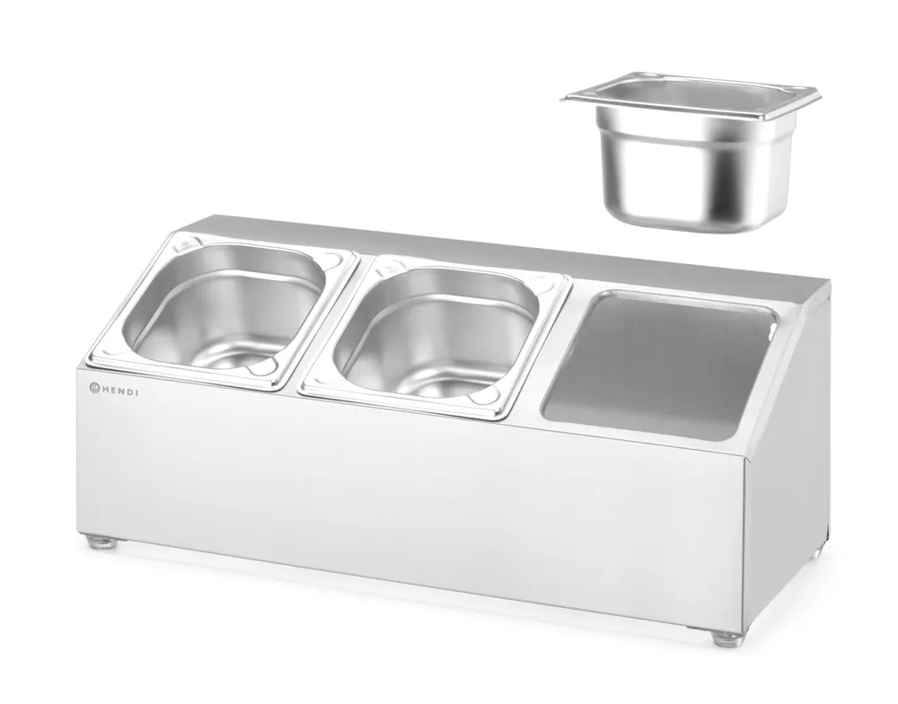 Vis Gastronorm container holder, HENDI, 3 compartments, 512x245x(H)215mm, bilde 4