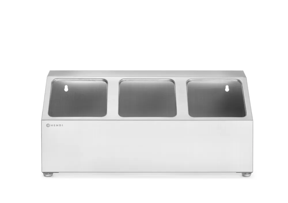 Gastronorm container holder, HENDI, 3 compartments, 512x245x(H)215mm