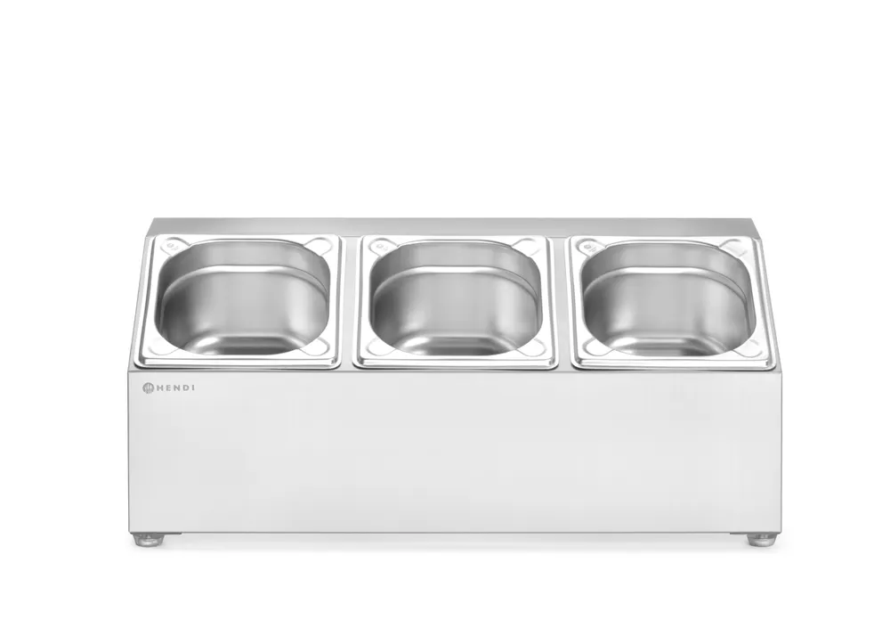 Vis Gastronorm container holder, HENDI, 3 compartments, 512x245x(H)215mm, bilde 2