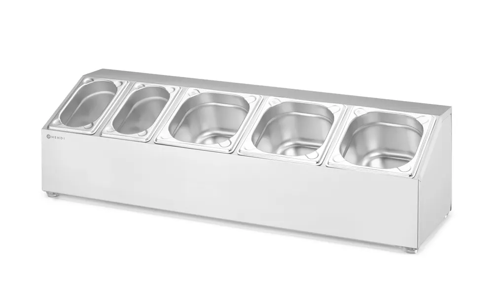 Vis Gastronorm container holder, HENDI, 5 compartments, 745x245x(H)215mm, bilde 4