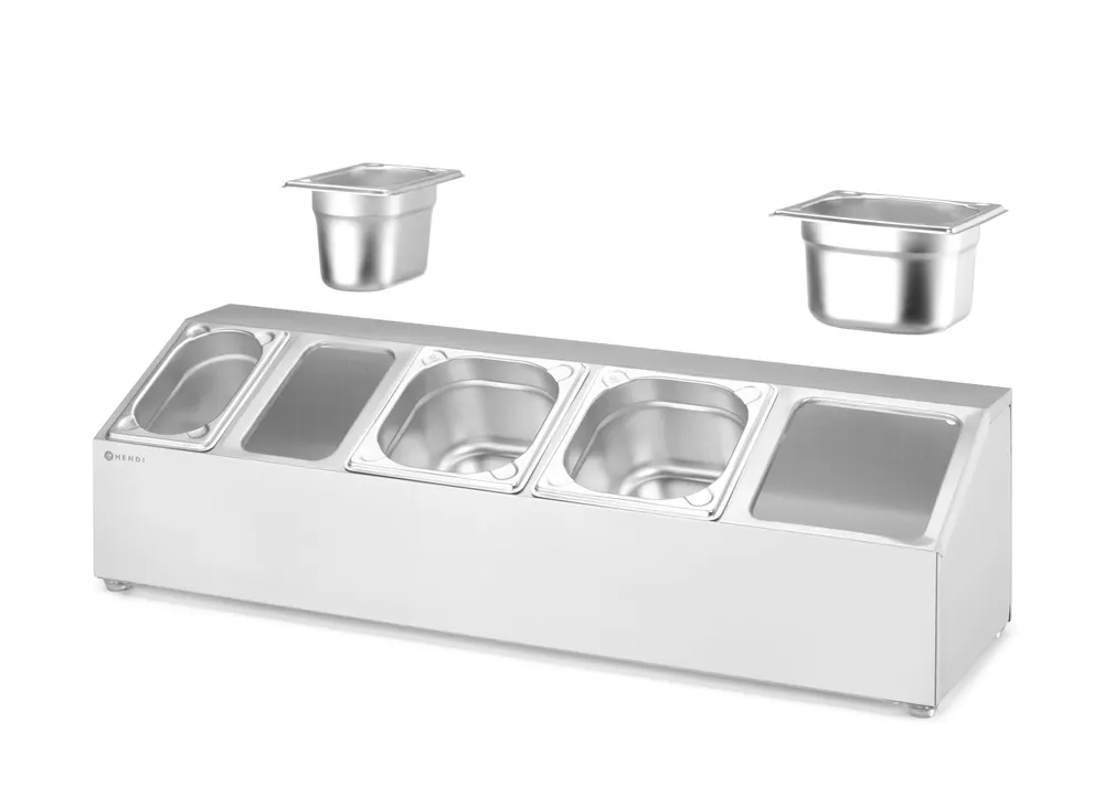 Vis Gastronorm container holder, HENDI, 5 compartments, 745x245x(H)215mm, bilde 5