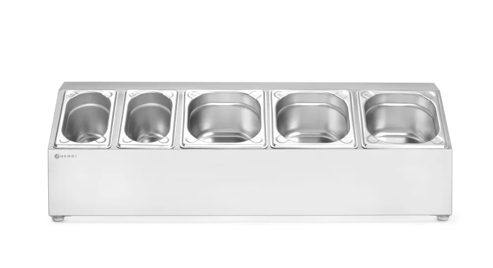 Vis Gastronorm container holder, HENDI, 5 compartments, 745x245x(H)215mm, bilde 3