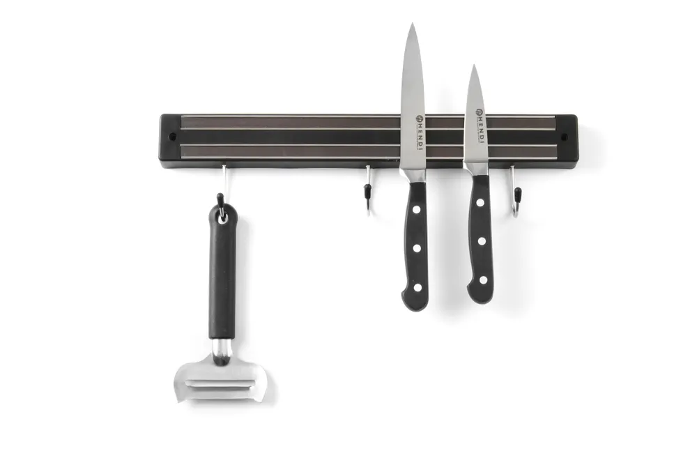 Vis Knife magnet with hooks, HENDI, 3 hooks, Black, (L)340mm, bilde 2