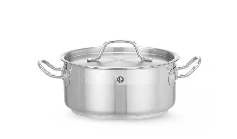 Stew pot low - with lid, HENDI, Profi Line, 2,8L, ⌀200x(H)90mm
