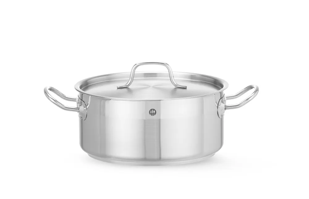 Stew pot low - with lid, HENDI, Profi Line, 4,8L, ⌀240x(H)105mm