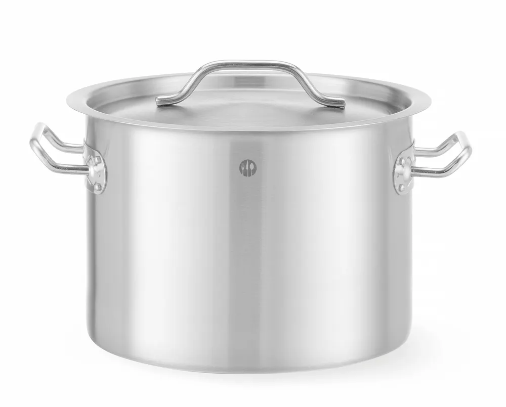 Stew pot medium - with lid, HENDI, Budget Line, 9L, Silver, ⌀250x(H)180mm