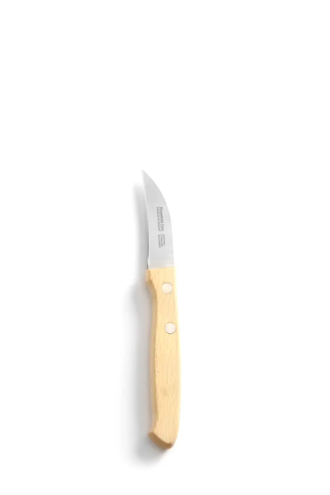 Paring knife with wooden handle, HENDI, curved model, Wood, (L)165mm