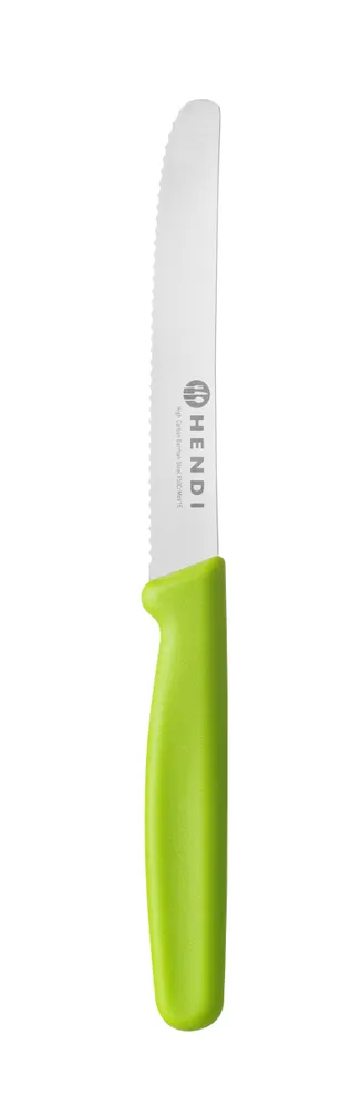 Utility knife, HENDI, Green, (L)211mm, Serrated