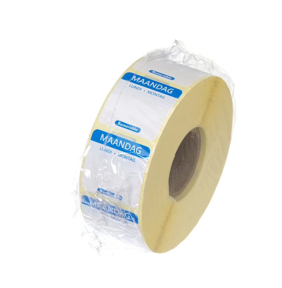 Vis Daily food safety labels, multi-use, easy removable , HENDI, Monday, Blue, 1000 pcs., 25x25mm, bilde 2